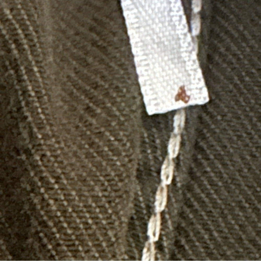 Free People Splendor  In The Grass Army Green Paper Bag Denim Skirt Size 4 NEW - Picture 10 of 11